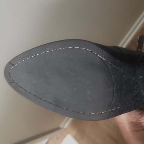 Sam Edelman Hilary Black Leather 3/4 Pointed Toe Boots 9M - Picture 8 of 15